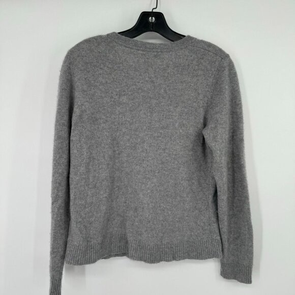 APT. 9 Women's Argyle Cardigan Sweater Size large Cashmere Gray & Purple - Picture 7 of 9